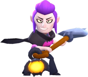 Mortis em pose de ataque Mortis e sua Pá