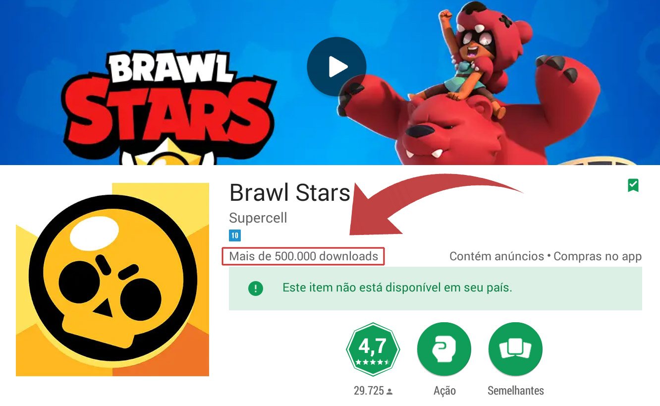 Brawl Stars No Google Play 500 000 Downloads No Android - quantos jogadores o brawl stars tem
