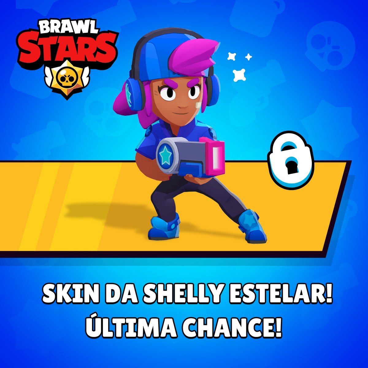 Skin Gratis Da Shelly Estelar Ultima Chance Pra Resgatar Brawl Stars Dicas - brawl stars cheli