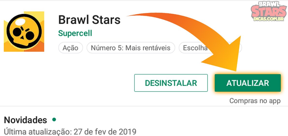 Atualizacao Opcional Para Correcao De Bugs Disponivel 27 02 19 Brawl Stars Dicas - atualização do brawl stars 27 02 2021