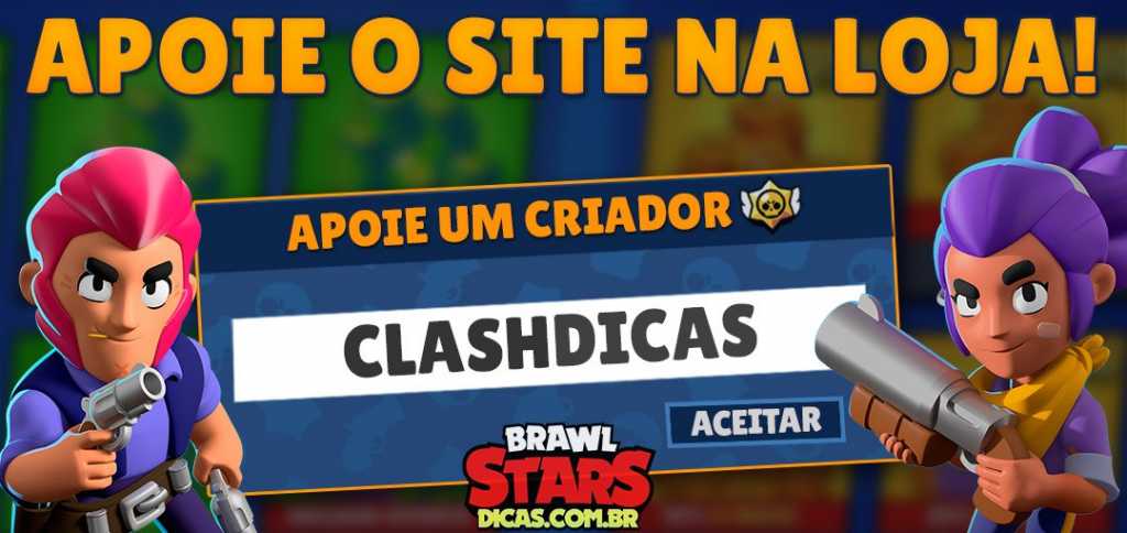 Apoie O Site Na Loja Do Brawl Stars Brawl Stars Dicas - como botar o neme da pessoa do brawl stars