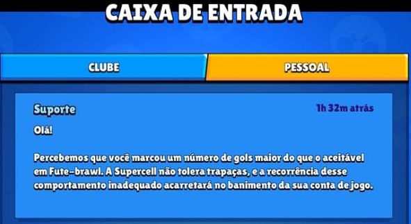 Jogadores Que Fazem Gol Contra No Fute Brawl Recebem Alerta Da Supercell Brawl Stars Dicas - banido no brawl stars