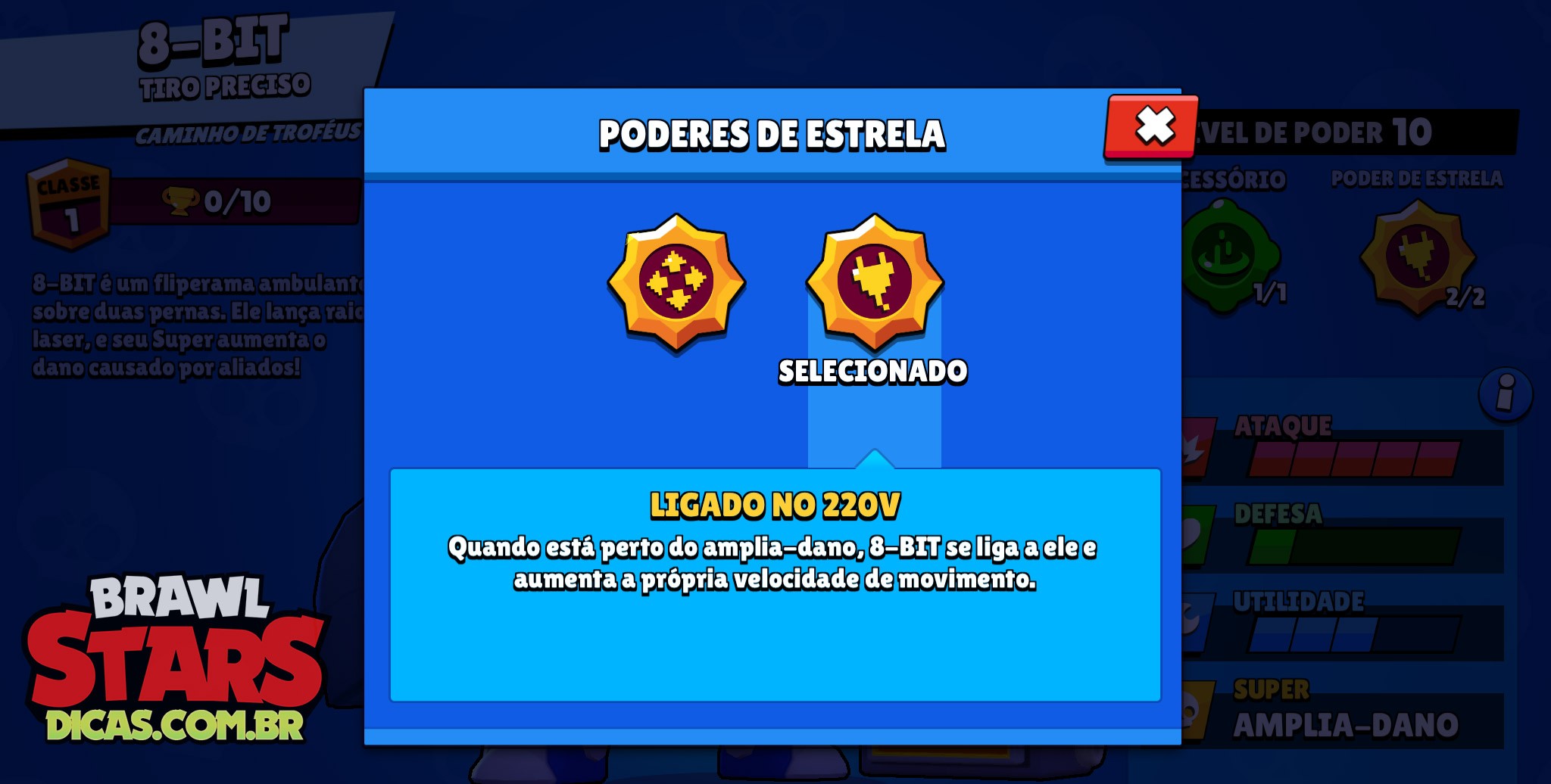 Detalhes Do Novo Poder De Estrela Do 8 Bit Ligado No 220v Brawl Stars Dicas - brawl stars 8 bit poder estrela