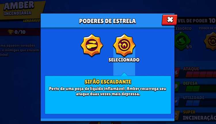 Segundo Poder de Estrela da Amber Detalhes sobre o segundo Poder de Estrela da Amber