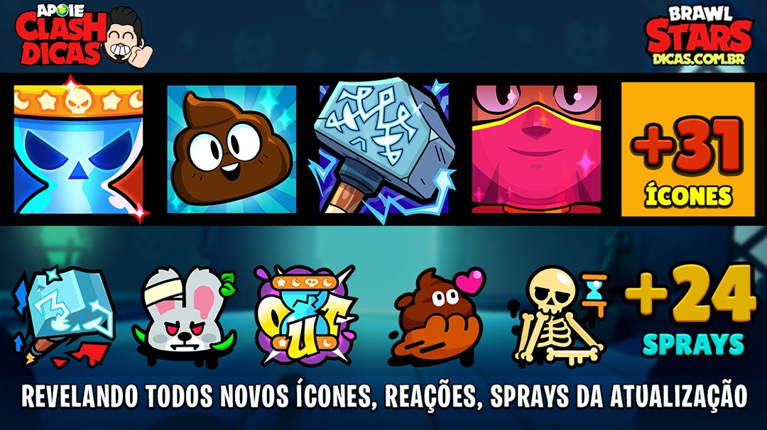 Areias do Tempo e Ragnarok chegam ao Brawl Stars com uma explosão de cosméticos