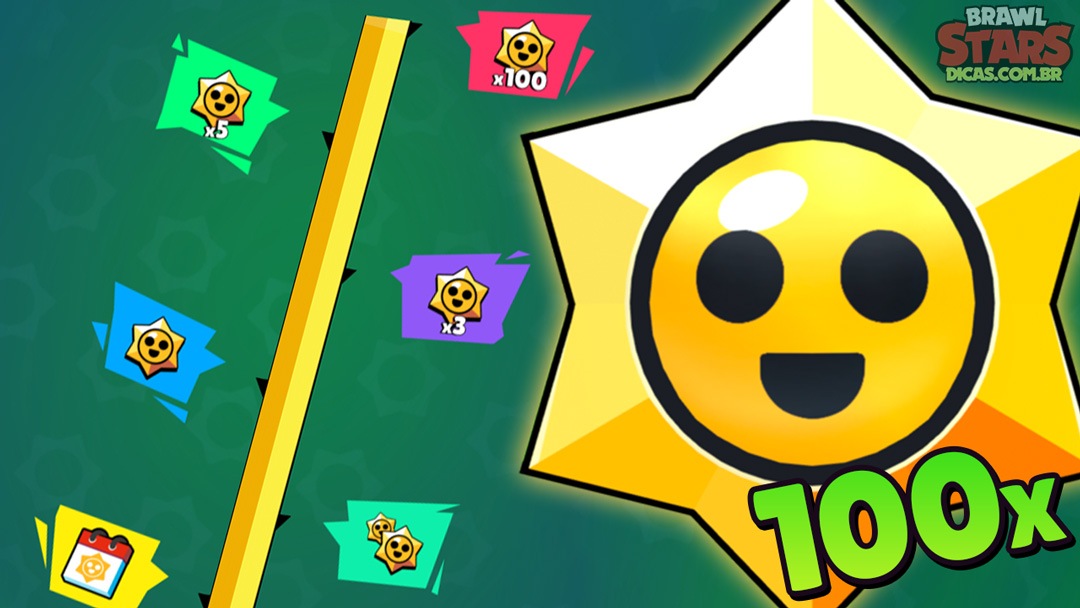 Entrega de 100 Sorteios Starr Grátis em Brawl Stars