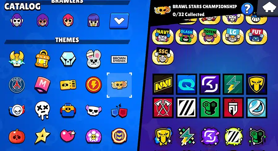 Catalogo de Itens de Times de Esport