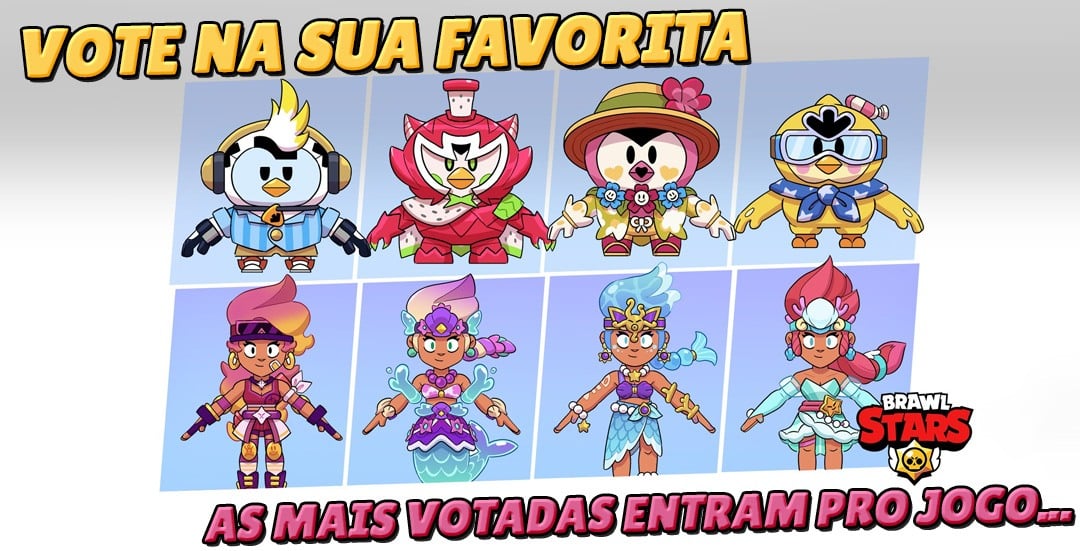 Escolha a Próxima Skin do Mister P e Amber em Brawl Stars