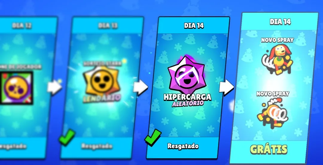 Hipercarga Grátis e Presentes no Brawl Stars