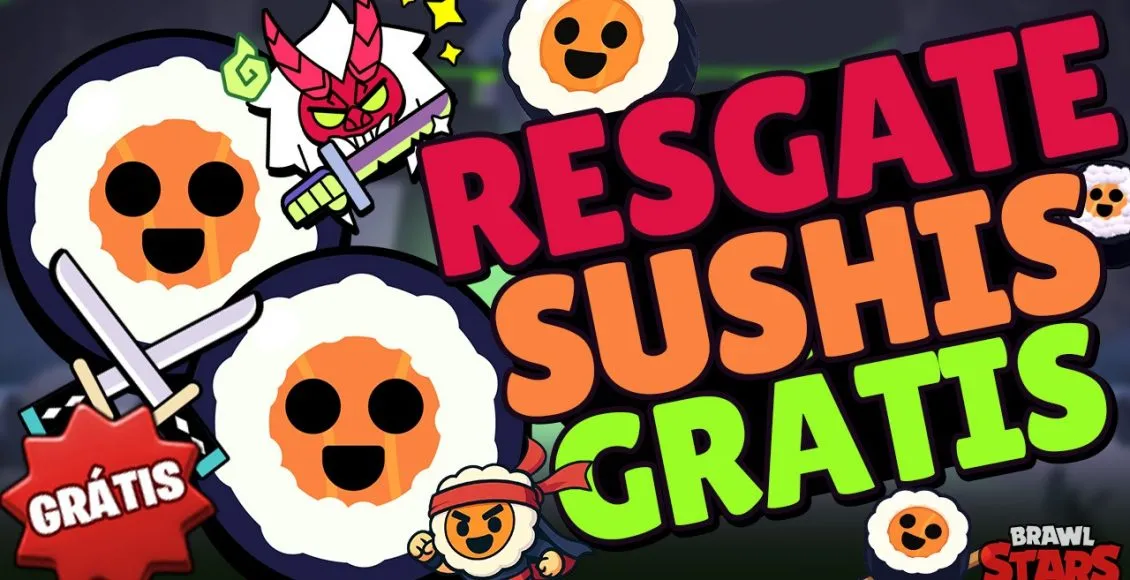 2x Sushis Grátis no Brawl Stars