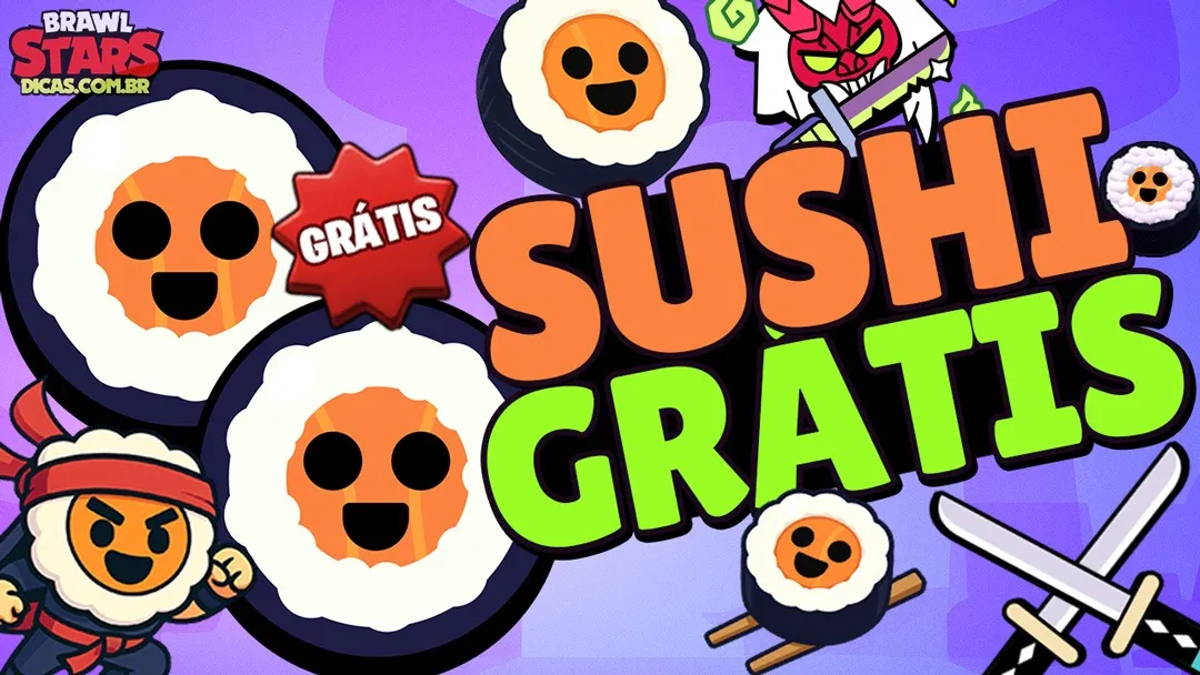 2x Sushis Grátis no Brawl Stars