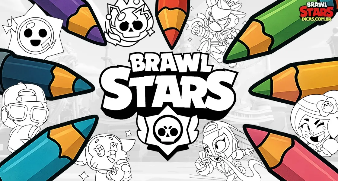 Encontre brawlers, skins, mapas e mais Desenhos de Brawl Stars para imprimir e colorir