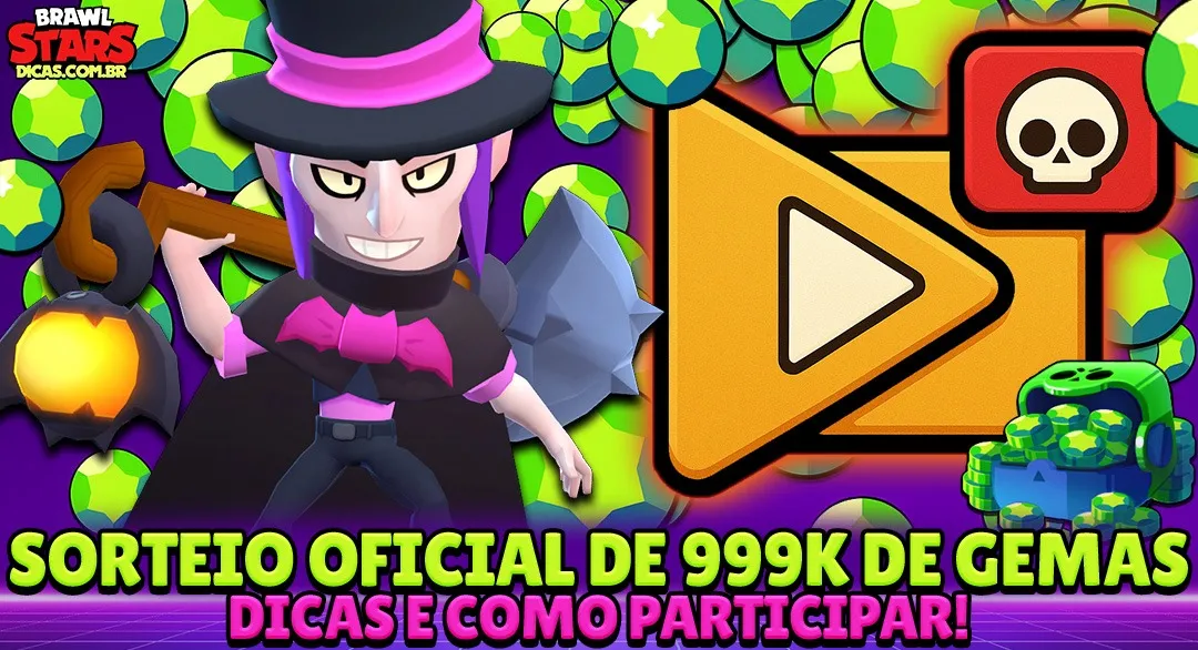 Participe do sorteio de 999.991 gemas