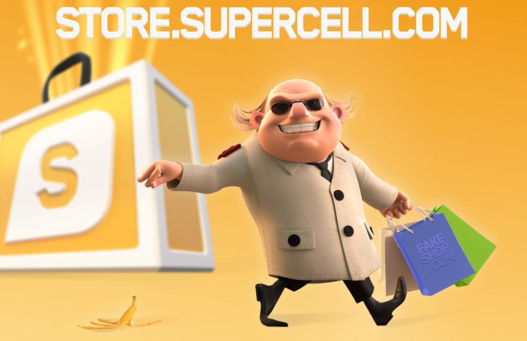 Alerta de golpes da Supercell Store
