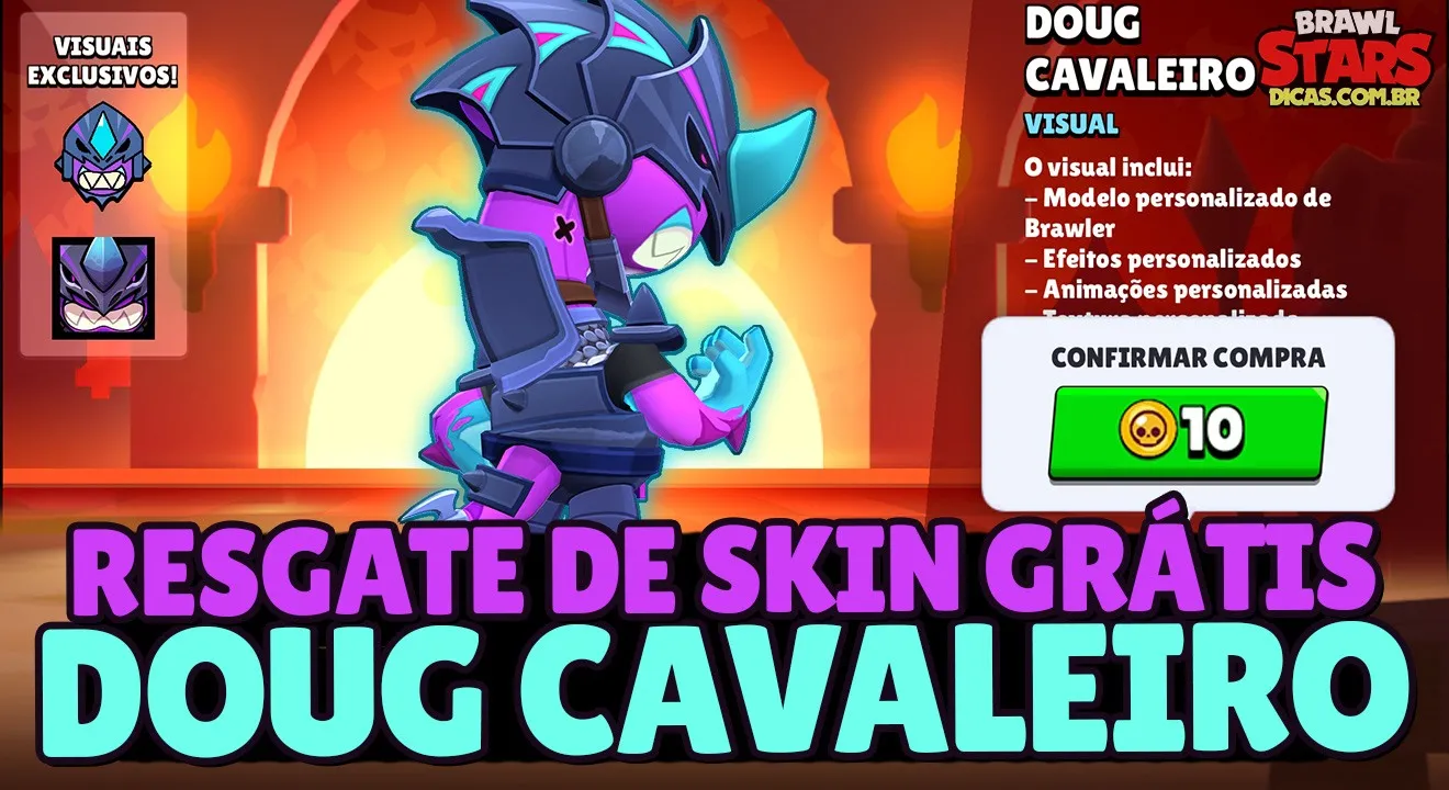 Skin do Doug Cavaleiro Grátis no Brawl Stars: Não Perca!