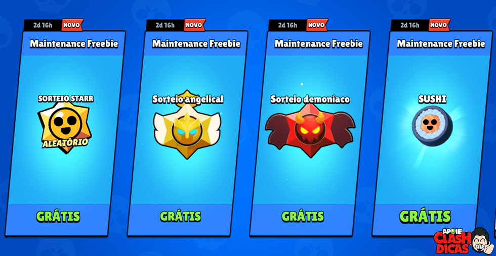 Resgate Grátis de Sorteio Starr Aleatório, Angelical, Demoníaco e Rolo de Sushi Sorteio Starr Aleatório, Angelical, Demoníaco e Rolo de Sushi