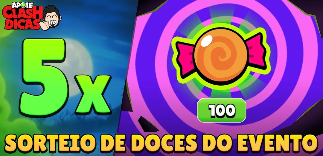 Sorteio de 5x Links de 100 Doces do Evento de Halloween