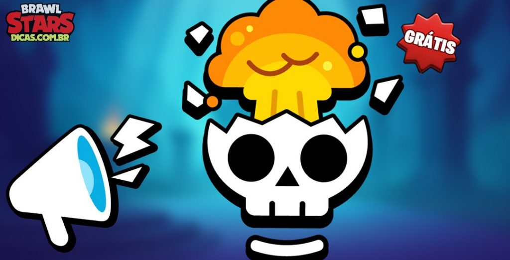 Pin "Crânio Explodindo" Liberado Grátis pro Brawl Talk