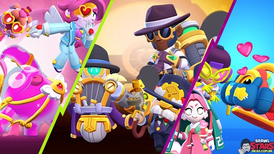 Todas Skins Atualização Dez/25: Steampunk, Brawlentines e Preços