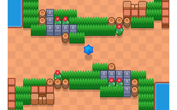 Mapa Bolo em camadas do Caça-Estrelas de Brawl Stars