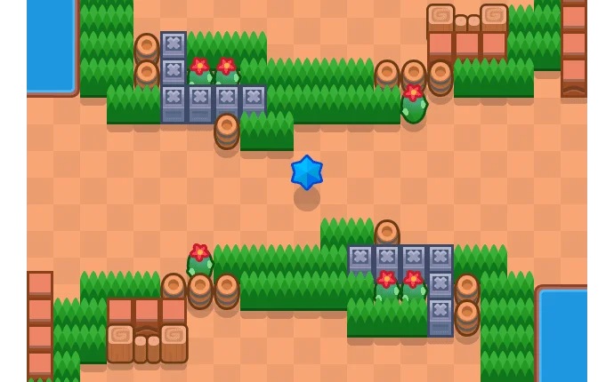 Mapa Bolo em camadas do Caça-Estrelas de Brawl Stars