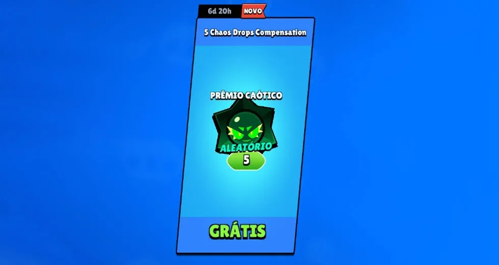 Compensação chegou: 5 Drops Caóticos grátis na Loja