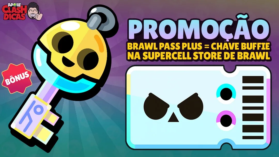 Promoção na Supercell Store amanhã: Brawl Pass Plus dá Chave de Buffie
