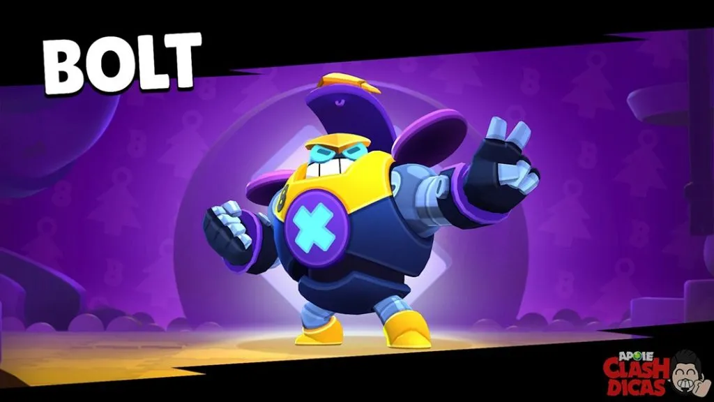 Bolt, novo brawler do Brawl Stars Bolt no Brawl Stars com visual de brinquedo bélico e foco em velocidade