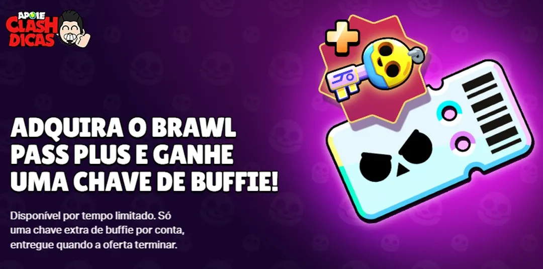 Promoção Brawl Pass Plus: Ganhe uma Chave de Buffie Bônus!
