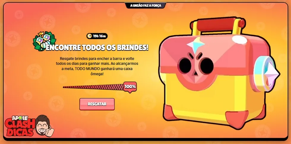 Meta batida Caixa Ômega Grátis Brawl Stars