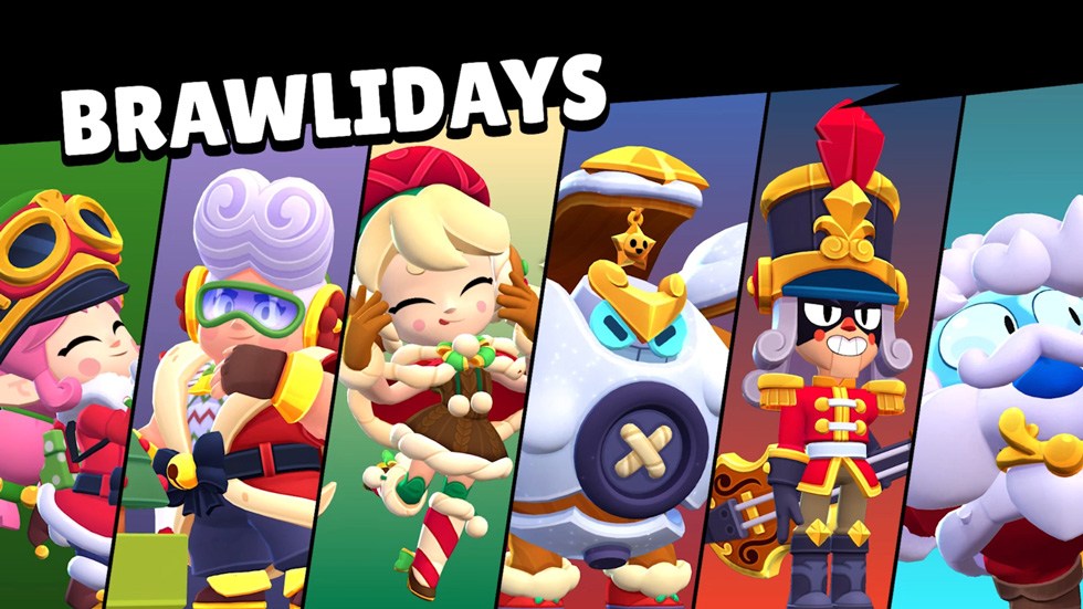 Novas skins das Festas Brawl de 2026 Visuais natalinos das Festas Brawl de 2026 no Brawl Stars