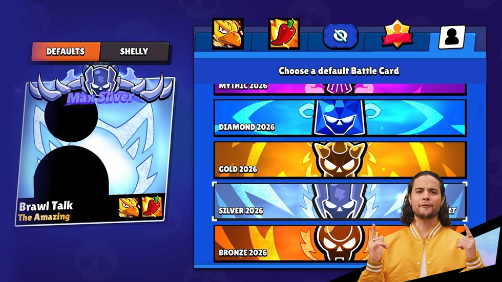 Novos cartões de batalha sazonais do Ranqueado Cartões de batalha do Ranqueado inspirados em animais no Brawl Stars